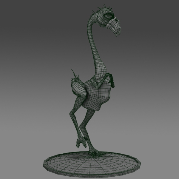Prehistoric Flamingo 3d Model